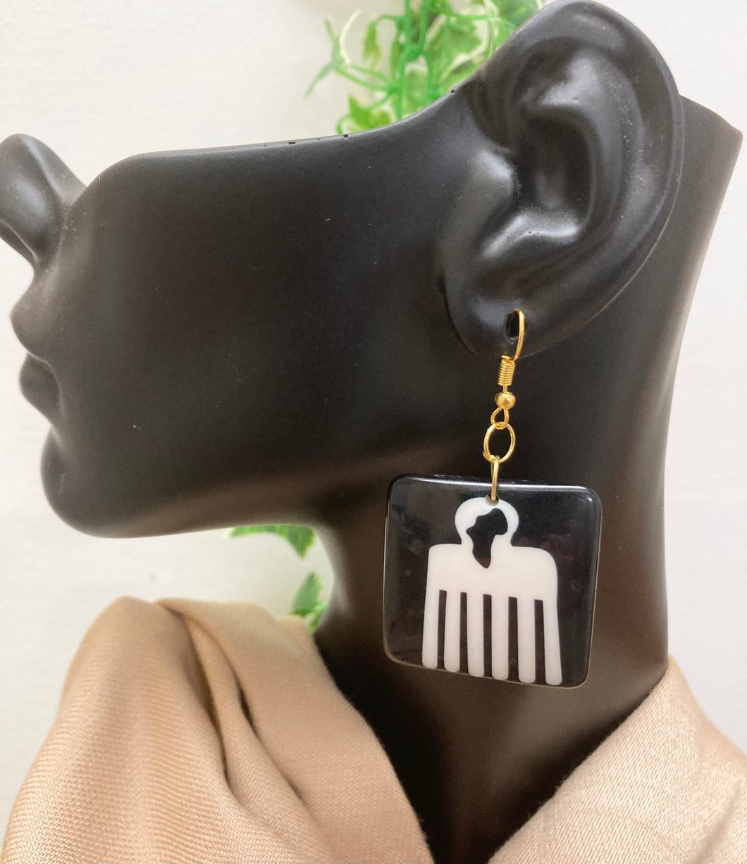 Afro Pick Earrings