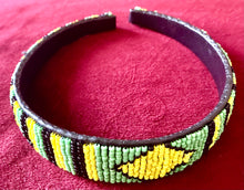 Load image into Gallery viewer, Orange Green Black Beaded Headband

