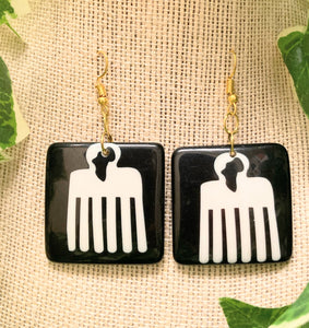 Afro Pick Earrings