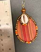 Load image into Gallery viewer, Red Kente with Cowrie
