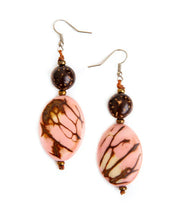 Load image into Gallery viewer, Pink Tagua Earrings
