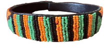 Load image into Gallery viewer, Orange Green Black Beaded Headband
