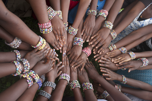 Paper Bead Spiral Bracelet