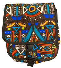 Load image into Gallery viewer, Laptop Crossbody Bag - Blue &amp; Brown Multicolor
