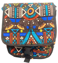 Load image into Gallery viewer, Laptop Crossbody Bag - Blue &amp; Brown Multicolor
