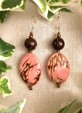Load image into Gallery viewer, Pink Tagua Earrings
