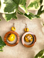 Load image into Gallery viewer, Yellow Arlene Hoop Earrings
