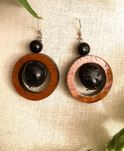 Load image into Gallery viewer, Black Arlene Hoop Earrings
