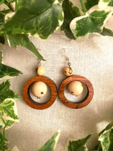 Load image into Gallery viewer, Cream Arlene Hoop Earrings
