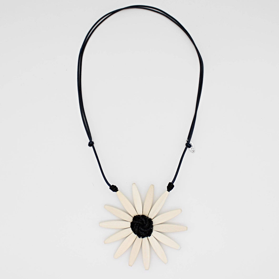 White Amaya Flower Statement Necklace