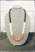 Load image into Gallery viewer, Coconut &amp; Wood Statement Boho Necklace
