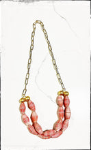 Load image into Gallery viewer, Pink Java French Cross Necklace
