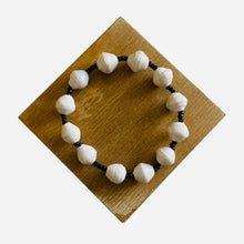 Load image into Gallery viewer, White Kenyan Paper Bead Bracelet
