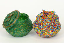 Load image into Gallery viewer, Emerald Beaded Pot Jewelry Organizer
