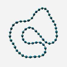 Load image into Gallery viewer, Teal Kenyan Paper Bead Necklace
