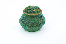 Load image into Gallery viewer, Emerald Beaded Pot Jewelry Organizer
