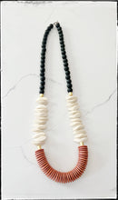 Load image into Gallery viewer, Coconut &amp; Wood Statement Boho Necklace
