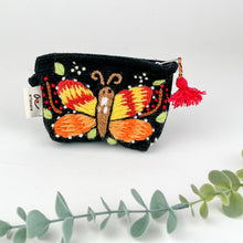 Load image into Gallery viewer, Butterfly Hand embroidered Coin Pouch
