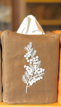 Load image into Gallery viewer, Mustard Color Linen Tissue Box Covers- Hand Embroidered
