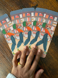 Black Girl Bookstack Bookmark