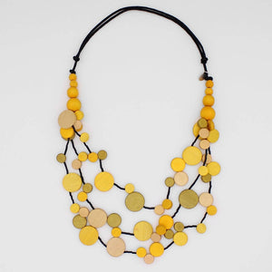 Yellow Multi Strand Millie Necklace