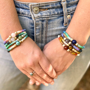 Opalite Ceramic Beaded Bracelet