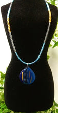 Load image into Gallery viewer, Aqua Glass Pendant Necklace
