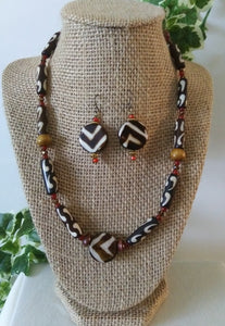 Batik Beaded Necklace Set