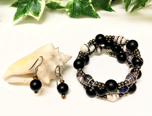 Black Wrap Bracelet Set