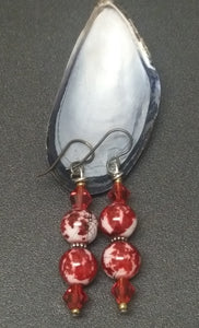 Cherry Blossom Earrings (Double Beaded)