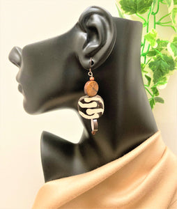 Ebony Swirl Earrings