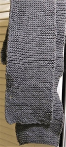 Unisex  Gray Knitted Scarf