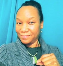 Load image into Gallery viewer, Green Art Glass  Pendant Necklace
