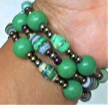 Load image into Gallery viewer, Lily Wrap Bracelet &amp; Earring Set
