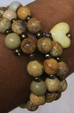 Load image into Gallery viewer, Coffee Jasper Wrap Bracelet
