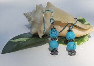 Ocean Blues Beaded Earrings