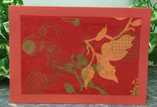 Load image into Gallery viewer, Red &amp; Gold Floral Card (BLANK)
