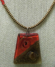 Load image into Gallery viewer, Red Fused Glass Pendant Necklace
