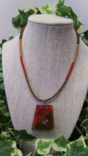Load image into Gallery viewer, Red Fused Glass Pendant Necklace
