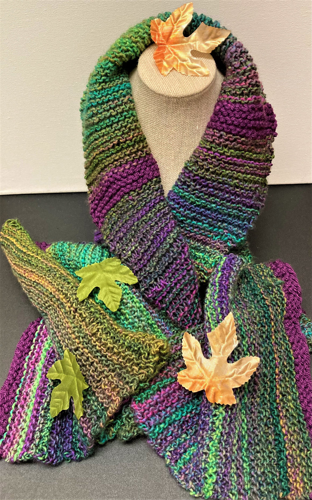 Green & Purple Multicolor Scarf (Custom Order)