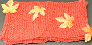 Coral Knitted Scarf