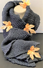 Load image into Gallery viewer, UNISEX Charcoal Gray Knitted Scarf
