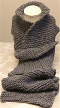 Load image into Gallery viewer, Unisex  Gray Knitted Scarf
