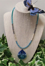Load image into Gallery viewer, River Swirls Glass Pendant  Necklace

