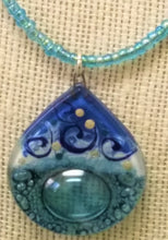 Load image into Gallery viewer, River Swirls Glass Pendant  Necklace
