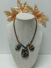 Load image into Gallery viewer, Turquoise &amp; Brown Sea Sediment Jasper Necklace
