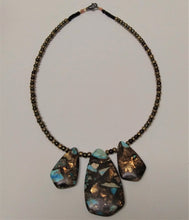 Load image into Gallery viewer, Turquoise &amp; Brown Sea Sediment Jasper Necklace
