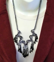 Load image into Gallery viewer, Silver and Black Necklace
