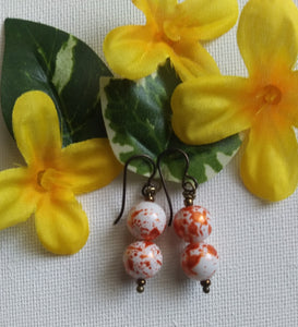 Orange Splash Earrings